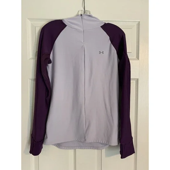 Under Armour Tech Graphic 1/4 Zip Long Sleeve hooded Running Top purple size L - Picture 2 of 11